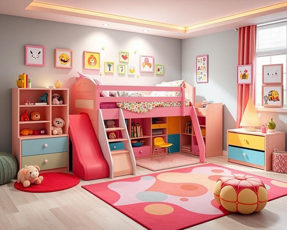 Multifunctioneel kinderbed: slapen, spelen en opbergen