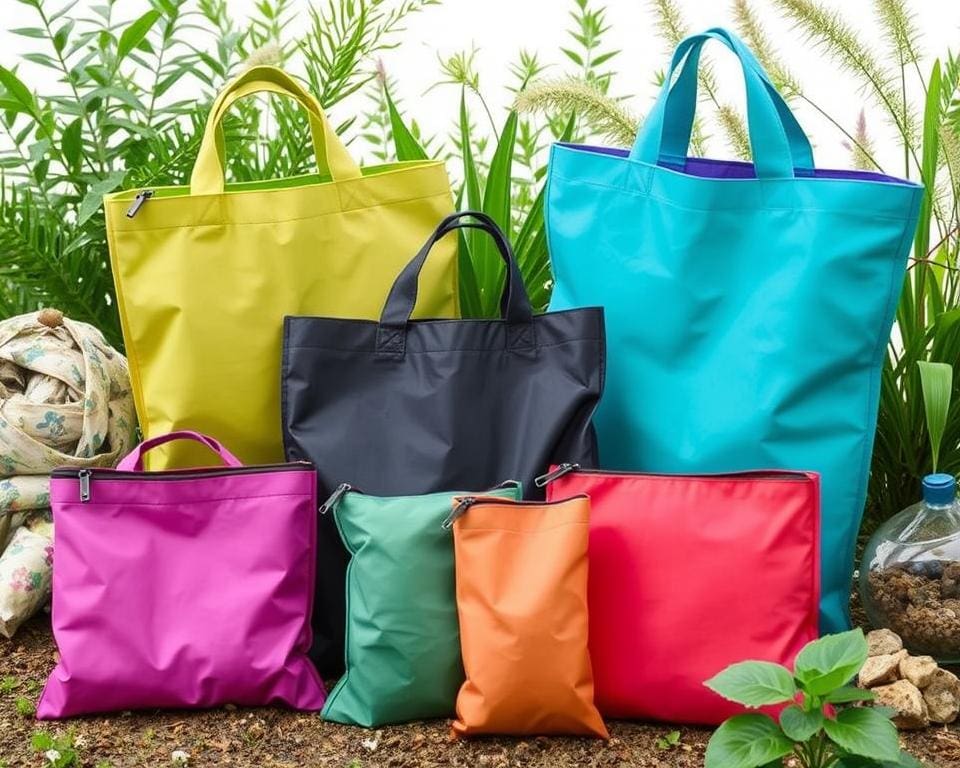 Opvouwbare boodschappentassen met ritssluiting voor duurzaamheid