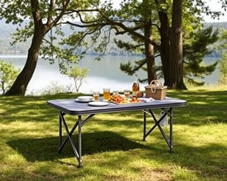 Opvouwbare campingtafel: handig voor binnen en buiten