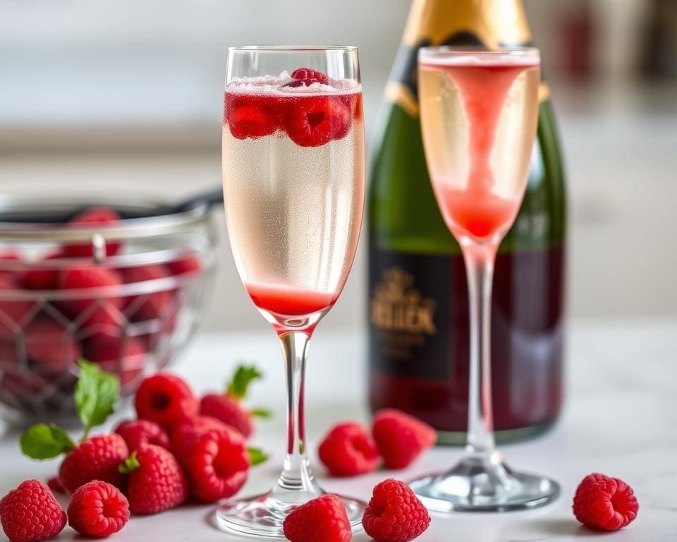 Raspberry Bellini maken