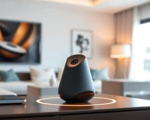 Smart speaker met ingebouwde camera: muziek en beveiliging