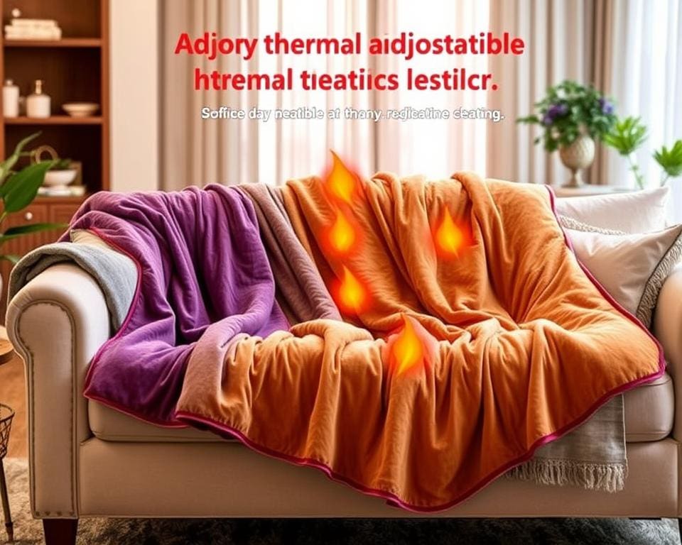 Thermische dekens met aanpasbare warmte voor comfort