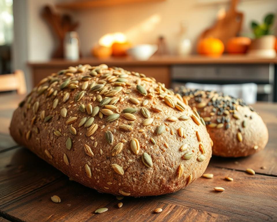 Volkoren zuurdesembrood met pompoen- en sesamzaad