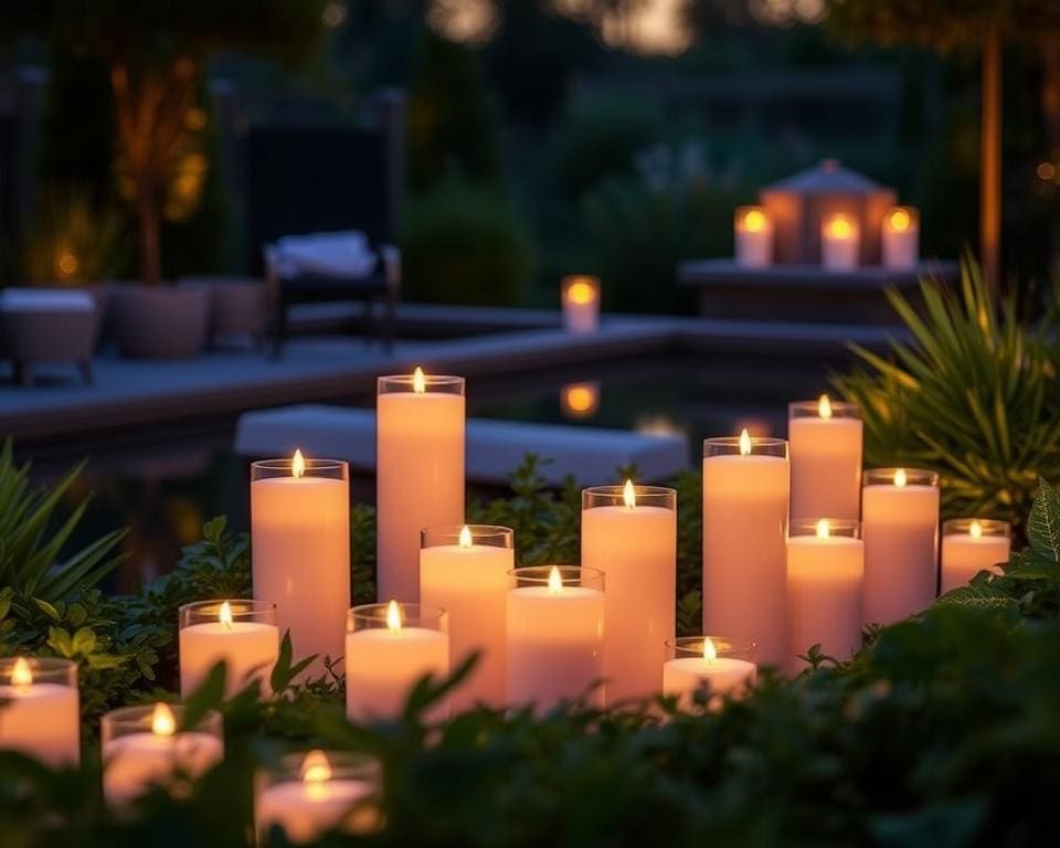 Waterdichte oplaadbare kaarsen voor sfeer