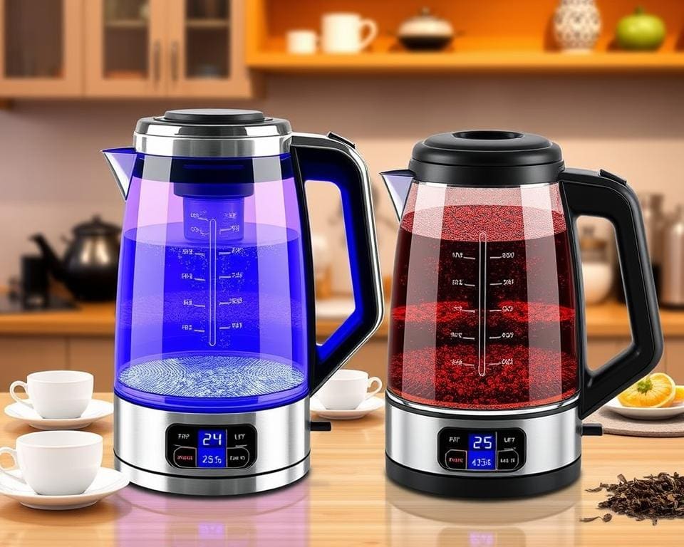 Waterkokers met digitale temperatuurweergave voor thee