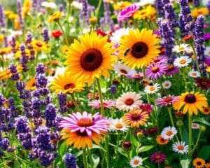 Welke bloemen trekken bijen en vlinders aan?