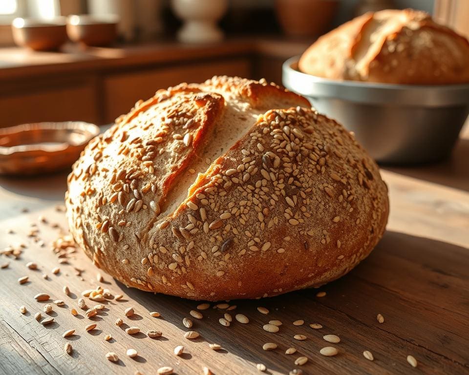 Zuurdesembrood recept met sesam en lijnzaad