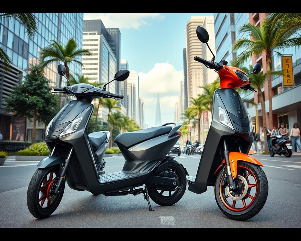 geveerde elektrische scooters