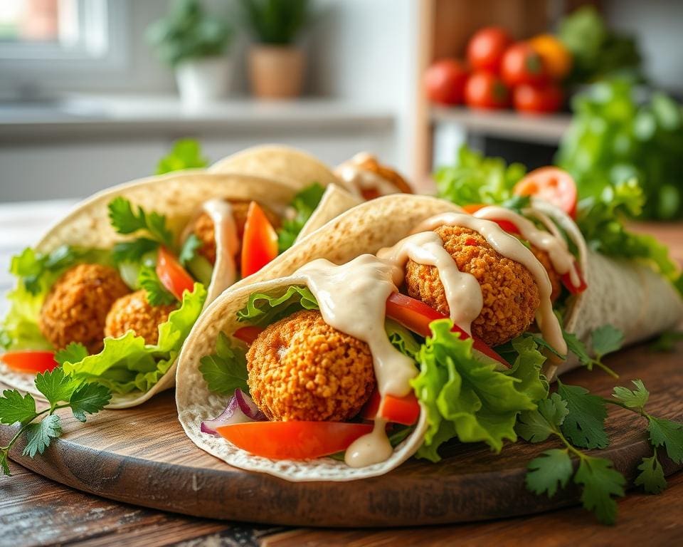 volkoren wraps met falafel