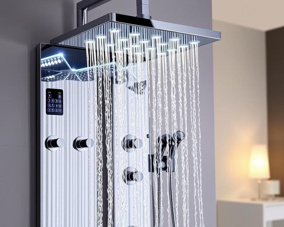 Douchepanelen met hydro-massagestralen voor luxe