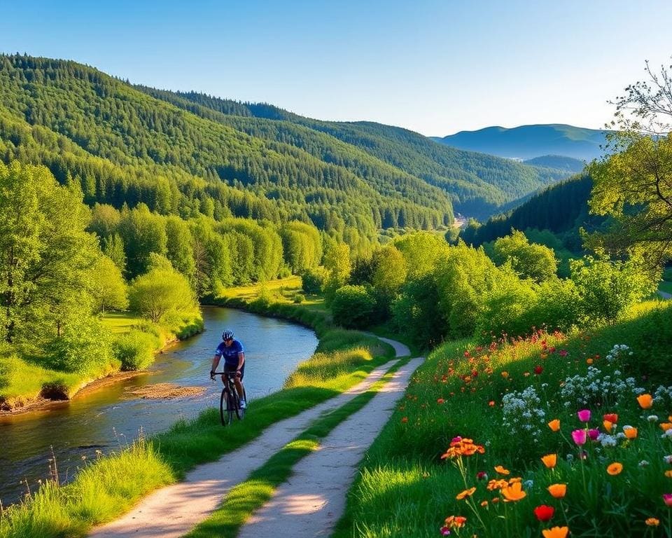 Fietsen langs rivieren Ardennen