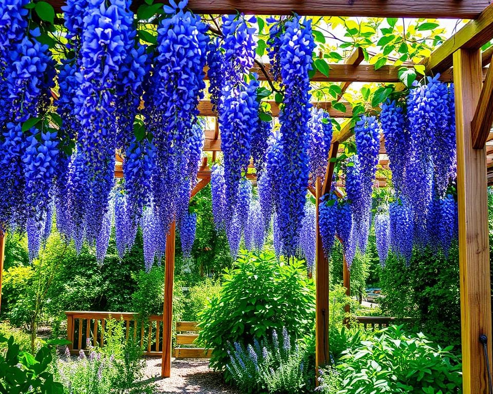 Hoe bloeit de blauwe regen het beste?