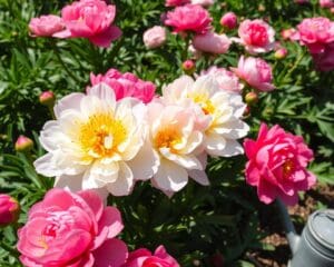 Hoe groeit een pioenroos het beste?