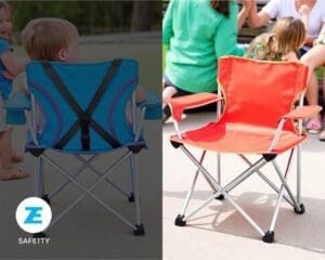 Opvouwbare kinderstoelen met riempjes voor veiligheid