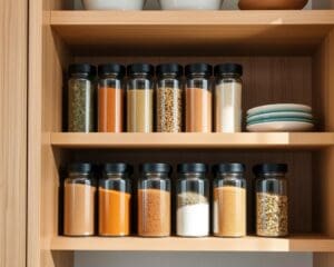 Stapelbare kruidenpotjes voor overzicht in de keuken