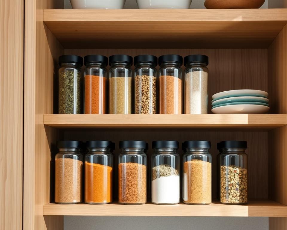 Stapelbare kruidenpotjes voor overzicht in de keuken