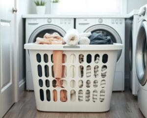Wasmanden met gescheiden compartimenten voor sorteren