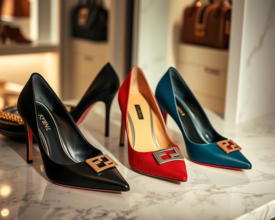 luxe schoenen en Fendi pumps