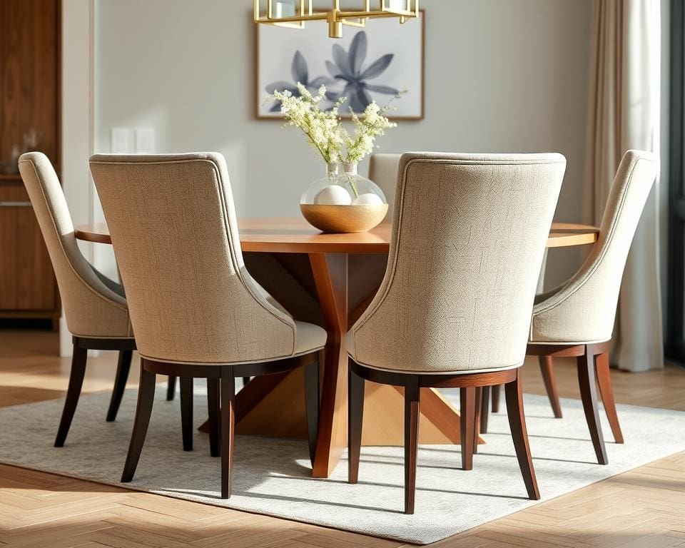 Eetkamerstoelen met gewatteerde rugleuning voor comfort