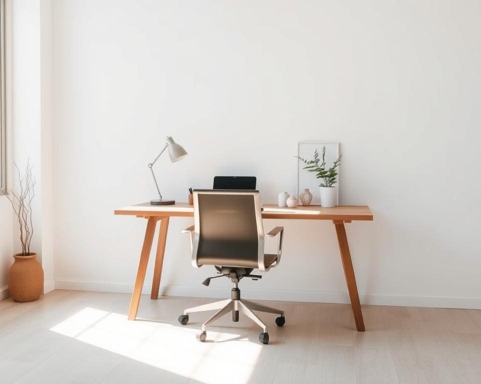 Hoe richt je een minimalistisch bureau in?