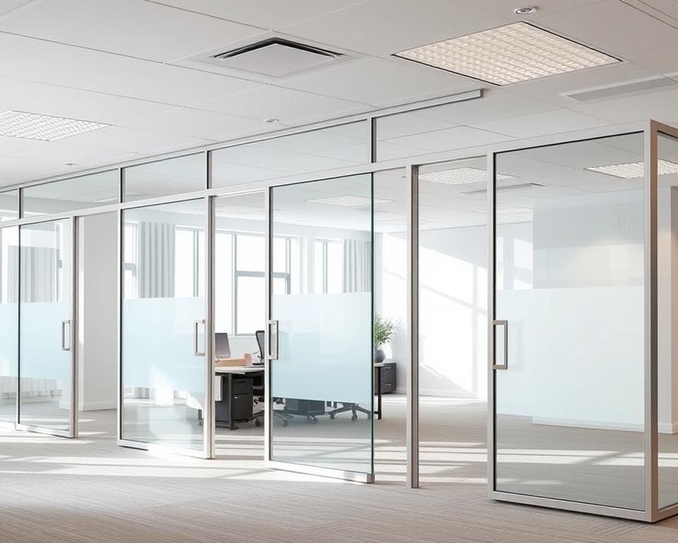 Mobiele wanden die eenvoudig te plaatsen en te verplaatsen zijn