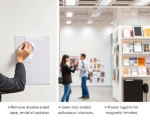 Hoe bevestig je posters zonder schade bij een event?