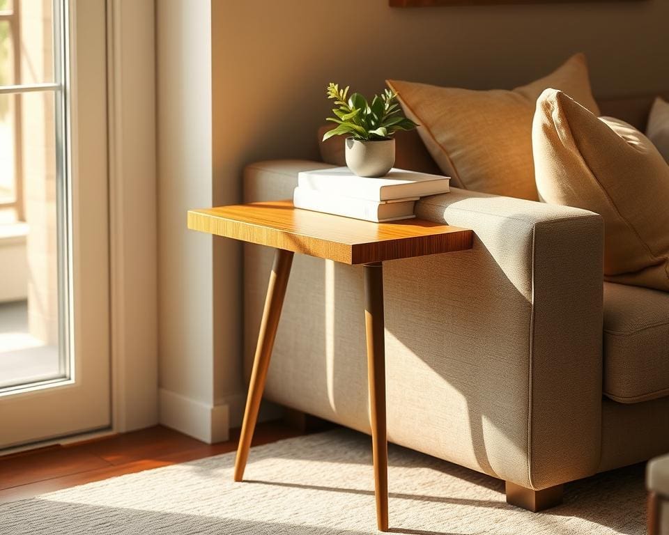 Sidetable achter de bank: slimme stylingtip