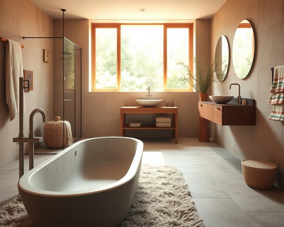 Badkamertrends: natuurlijke materialen en kleuren