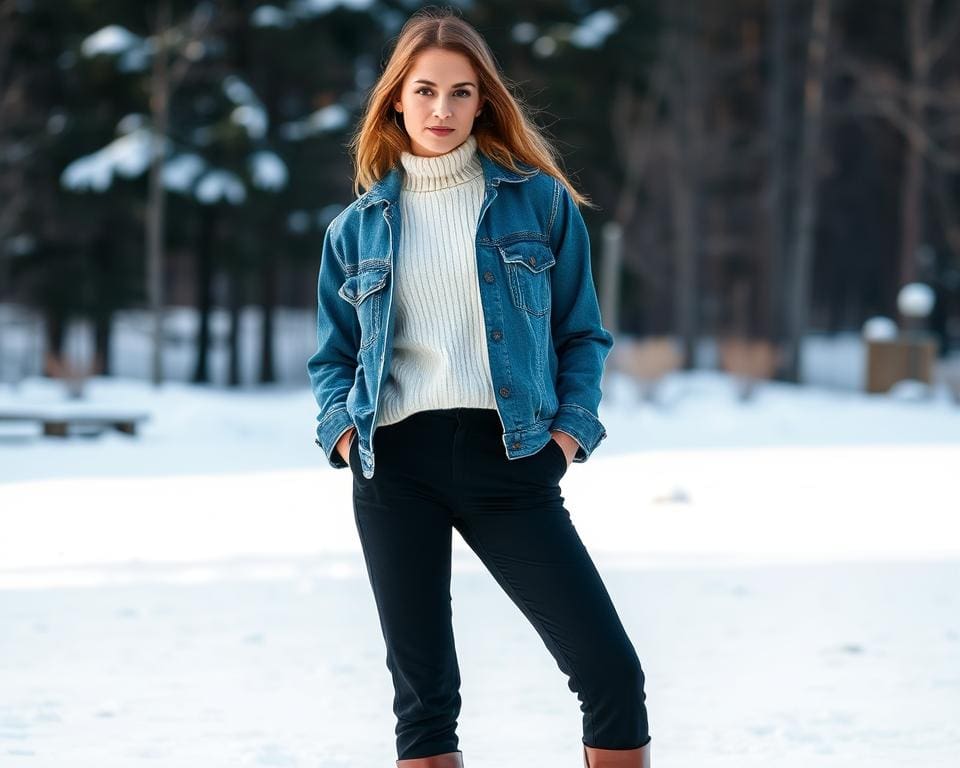 Hoe draag je een spijkerjasje in de winter?
