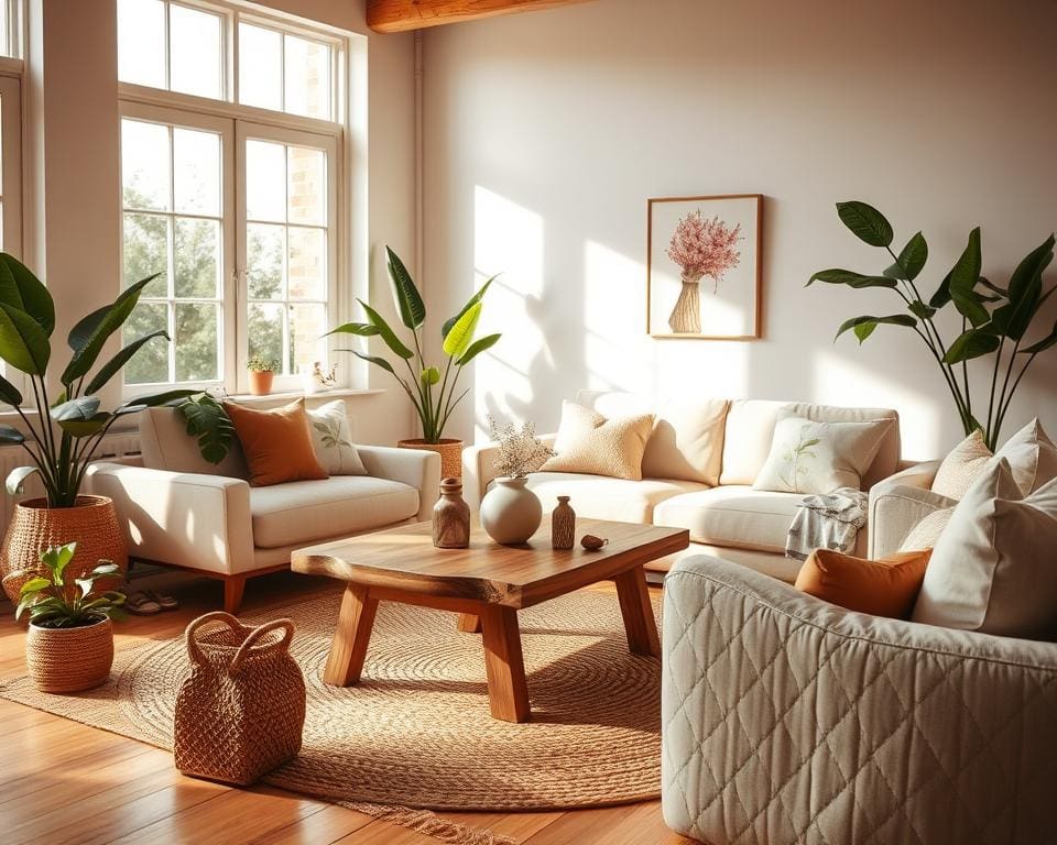 Hoe richt je een woonkamer duurzaam en sfeervol in?