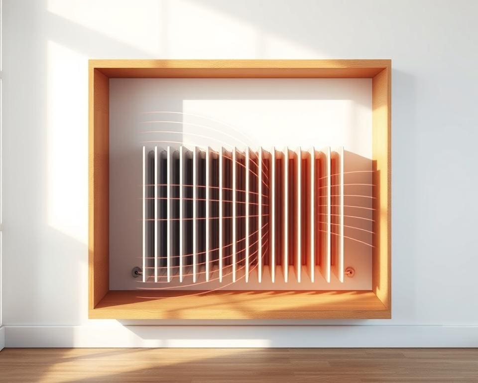 Hoe werkt de convectiewerking bij radiator ombouw?