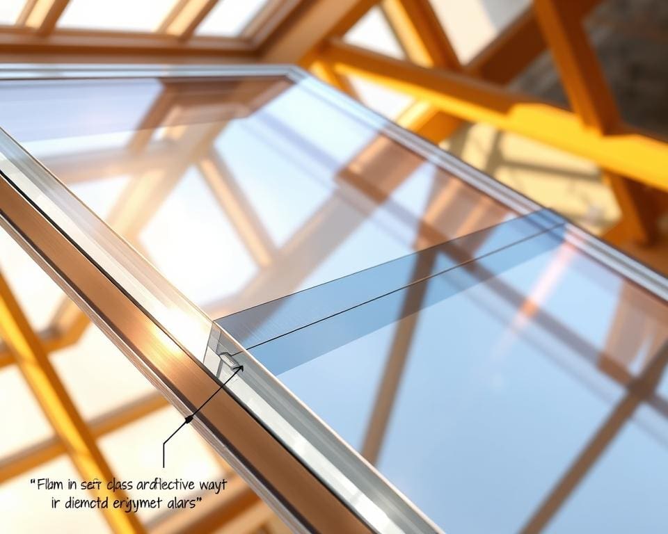 Hoe werkt warmtewerende folie op een lichtstraat?