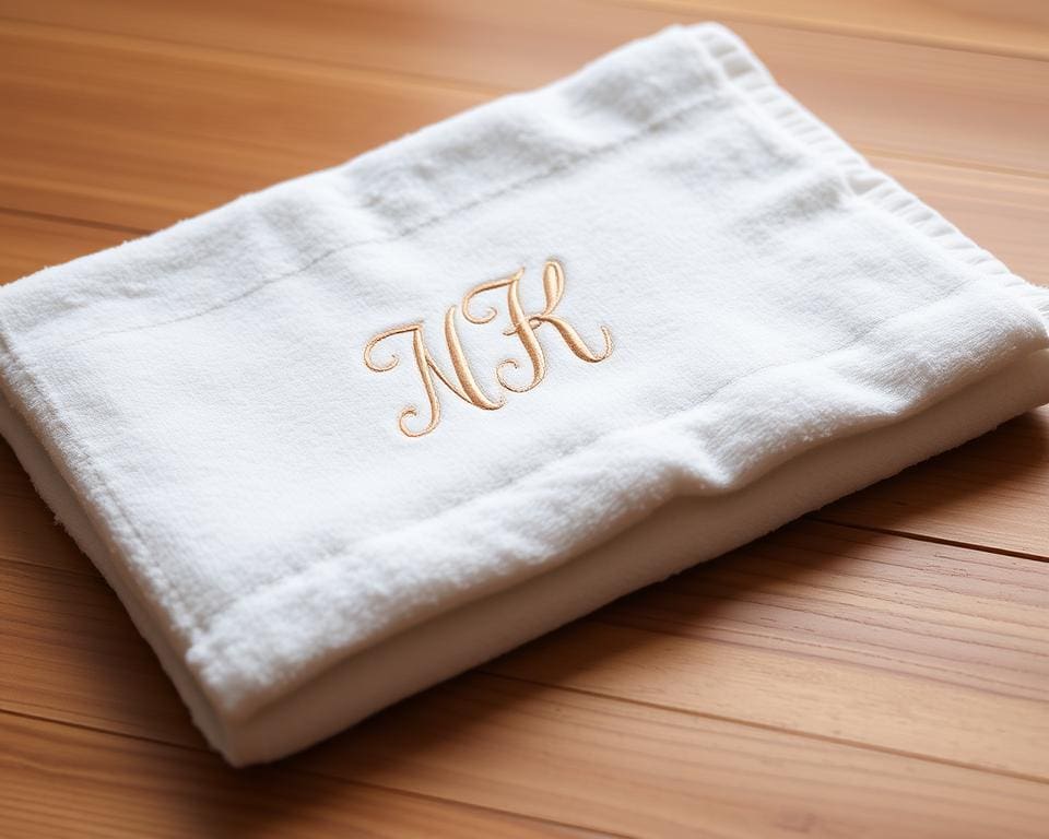 handdoek initialen borduren