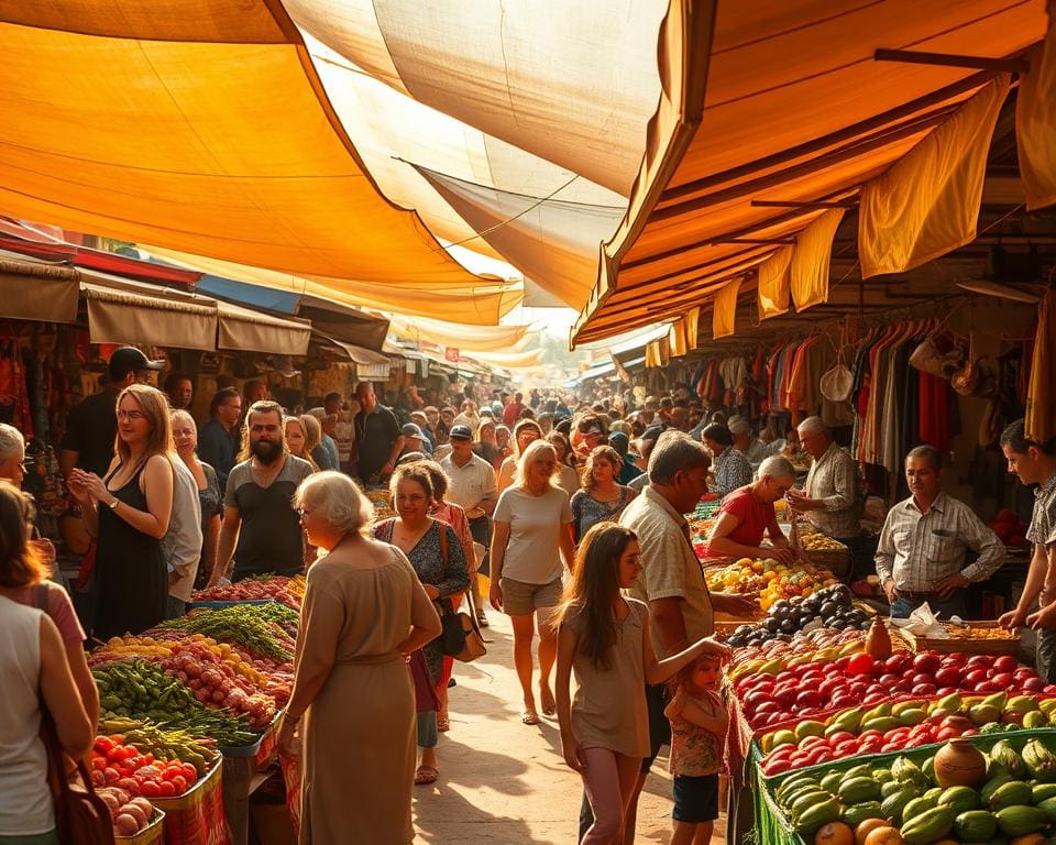 sociale interactie op de markt