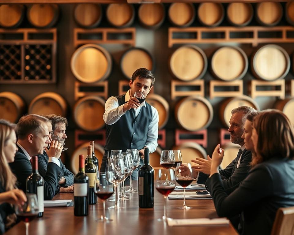 Hoe begeleidt een sommelier een wijnproeverij?