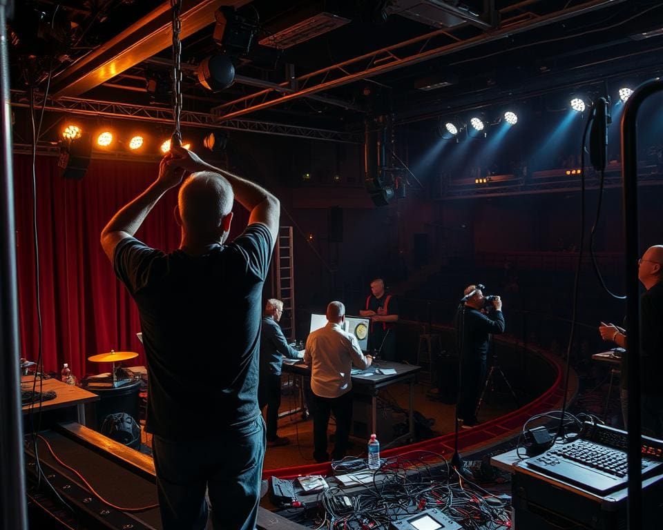 Wat doet een stagehand achter de schermen?