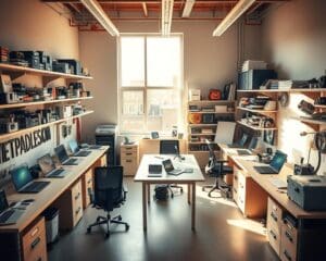 Werkplaatsinrichting met digitale tools