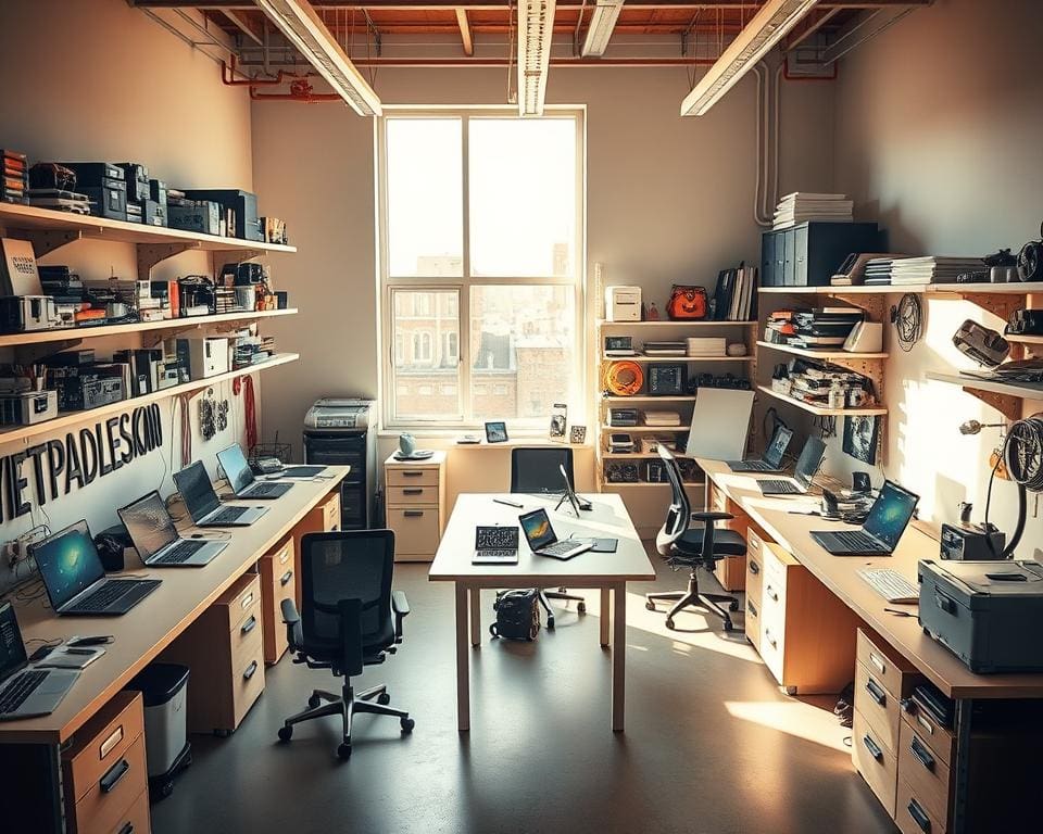 Werkplaatsinrichting met digitale tools