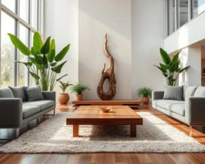 Op welke manier breng je natuurlijke accenten in moderne lijnen?