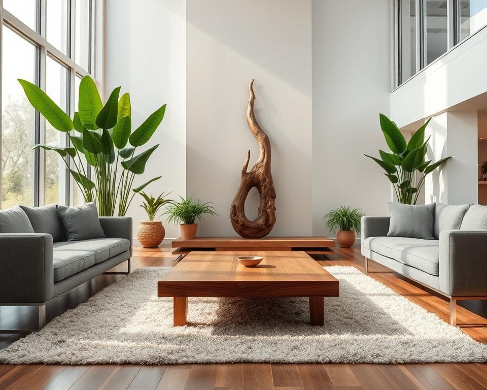 Op welke manier breng je natuurlijke accenten in moderne lijnen?