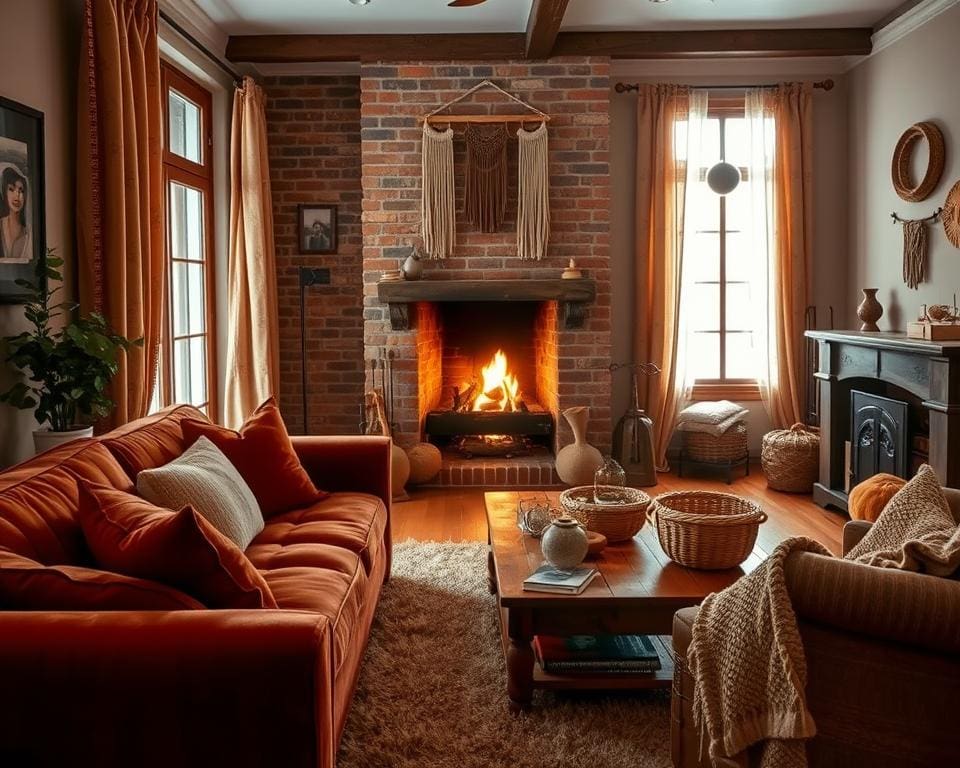 Welke stoffen passen bij een warme woonstijl?