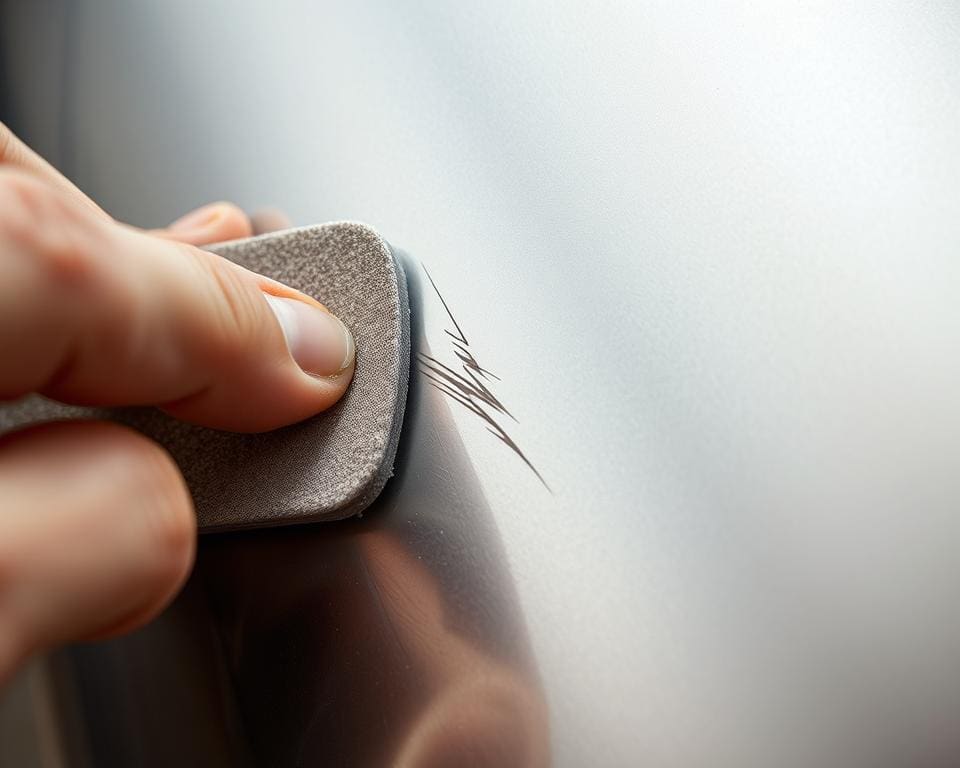 Hoe werkt het verwijderen van een diepe kras?