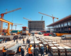 Hoe werkt logistiek op grote bouwlocaties?