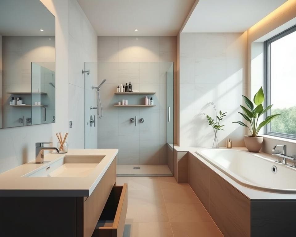 Wat maakt een badkamer praktisch ingericht?