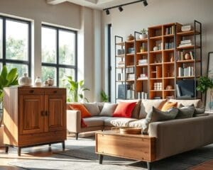 Welke opbergkasten zijn handig in de woonkamer?