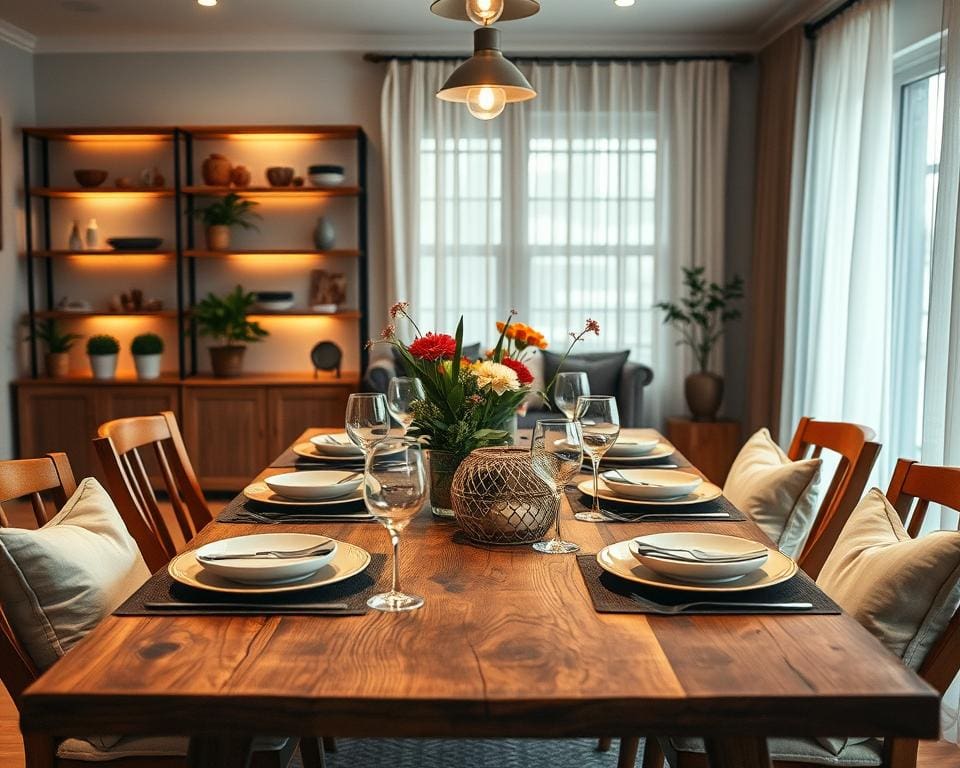 Hoe richt je een eetkamer sfeervol in?