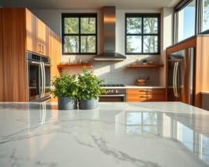 Welke materialen zijn populair in moderne keukens?