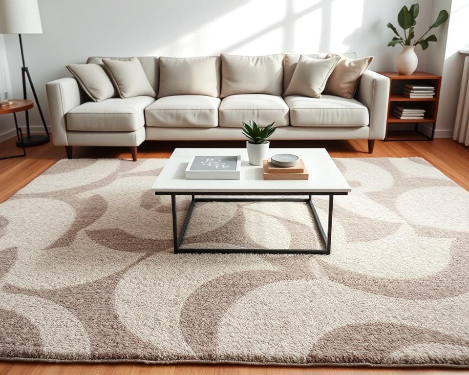 Welke vloerkleden passen bij een moderne bank?