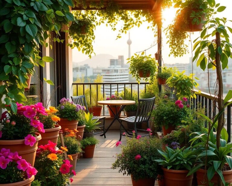 balkon inrichten planten