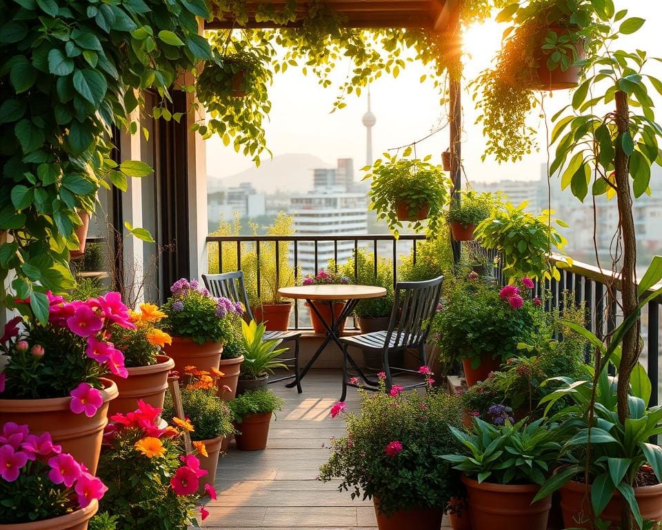 balkon inrichten planten